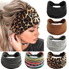 6 Pack Boho Headbands for Women Wide Stretchy Head Bands for Women's Hair Vin...