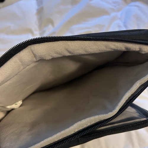 Tomtoc Noir Sacoche Tablette Ordinateur Portable 3 Compartiments Rembourré Étui Ordinateur Poches Zip - Photo 3/4
