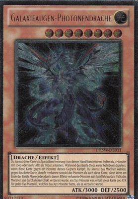 YuGiOh Galaxieaugen-Photonendrache (V.3) PHSW-DE011 Ultimate Rare Poor 1st