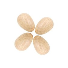 4 Pcs Music Shaking Eggs Wooden Easter Eggs Shakers Small Percussion Eggs