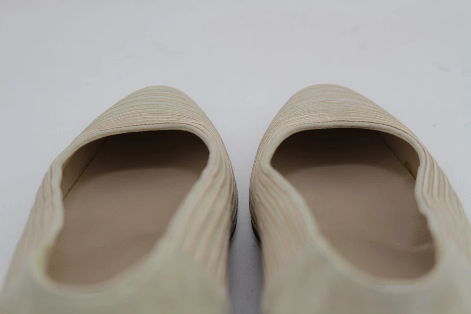 (OBO) Cristina Rossi Vintage Pumps block heel Wavy leather Size 8.5M Italy - Image 3 of 4