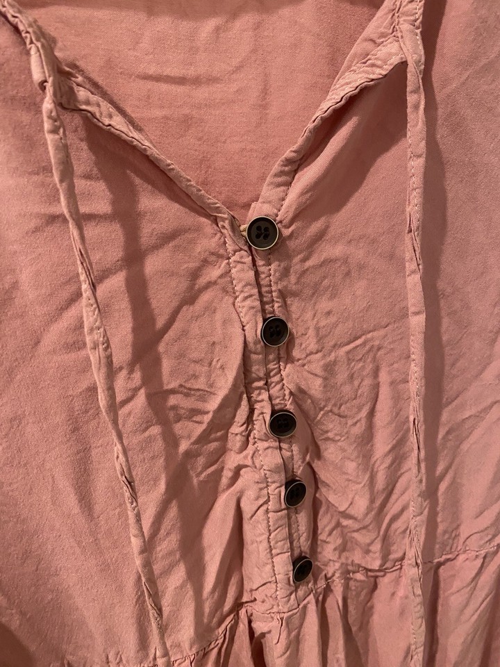 Rusty Dusty Size OXL Rose Pink Boho MIDI Dress 100 Viscose eBay