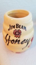 Jim Beam Collector's Whiskey Honey Shot Glass Ceramic 2.5" Honeycomb  