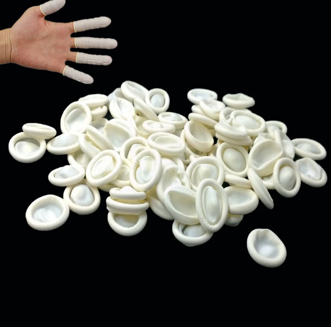 200–800 Stück Fingerlinge Aus Latex – Fingerspitzen-Schutz Für ESD & Montage