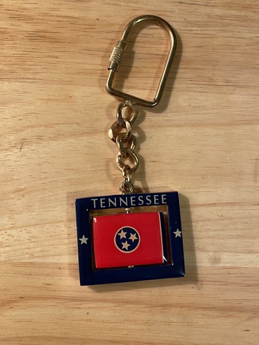 Tennessee Flag Spin Keychain Key Ring Souvenir Music City - Picture 2 of 2