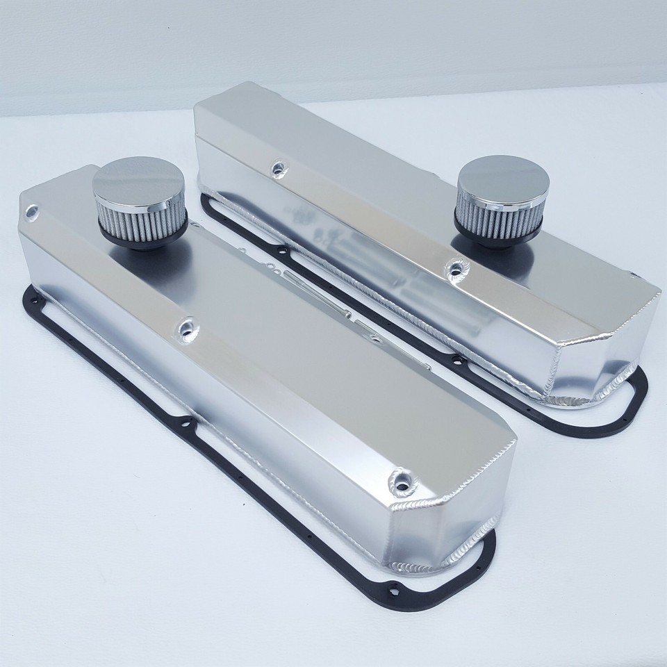Fits Small Block Mopar Fabricated Satin Aluminum Valve Covers Dodge 318