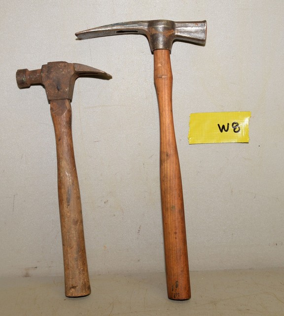 Vintage Cheney hammer No 777 puller adze & antique round pole