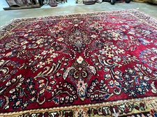 Auth: Antique Sarougk   Botanical Paradise   Hand Made Wool Beauty    RED 6x9 NR