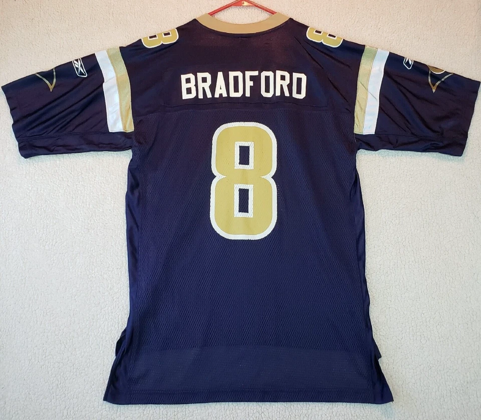 CAMISETA DE FÚTBOL AMERICANO HOMBRE REEBOK ST LOUIS RAMS SAM BRADFORD #8 NFL TALLA L Foto 2 de 4