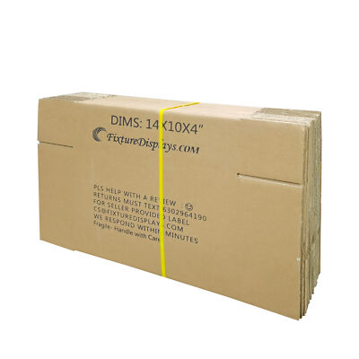 20PK 14X10X4'' Shipping Box Cardboard Singlewall BF150 Mail Packaging E-Commerce