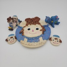 Vintage Raggedy Ann  Andy Mini Tea Set, 1997 Popular Imports, No Cups C-11