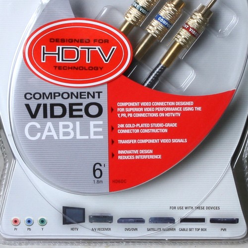 RCA Component Video Cables High Perf HDTV 24k Gold Plated Superior Connection - Picture 2 of 3