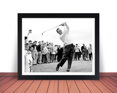 Framed ARNOLD PALMER Golf Photo Picture 1961 BRITISH OPEN Birkdale 8x10 11x14 W1