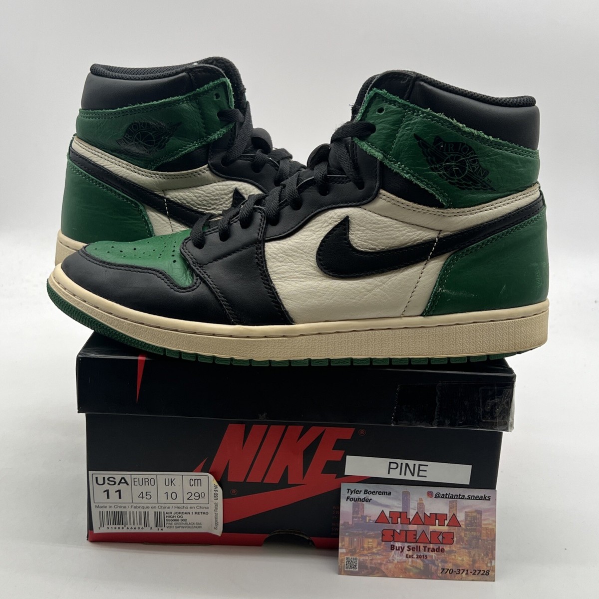 pine green jordan 1 size 11
