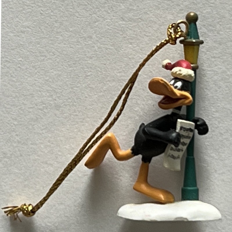 Vintage 1995 Warner Bros Looney Tunes Daffy Duck Miniature Christmas Ornament