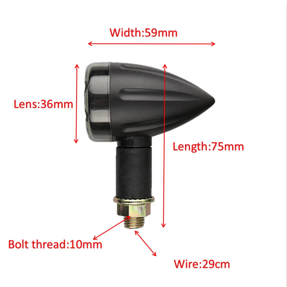 Mini luces LED de plástico de 3,1" para Harley Touring Cruiser Chopper Bobber Foto 3 de 4