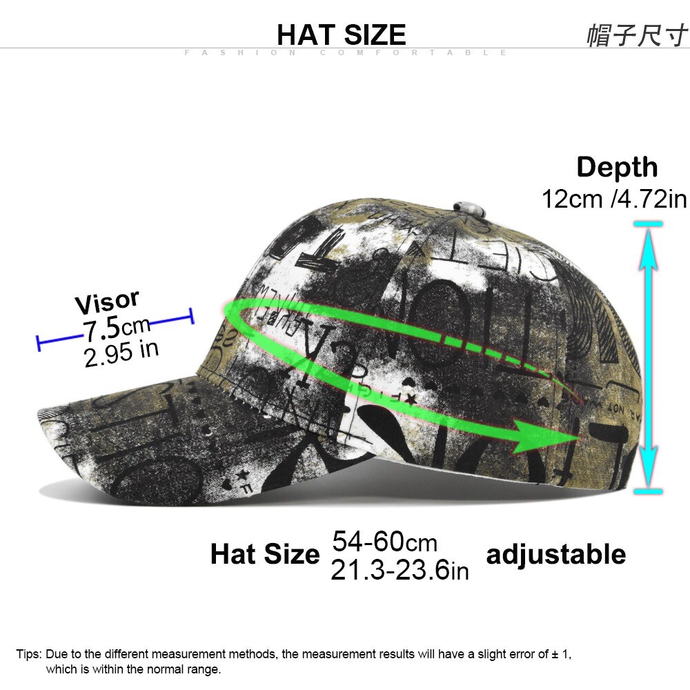 APL Berretto Baseball Stampa Graffiti Regolabile Cappello da Sole Sport All'aperto