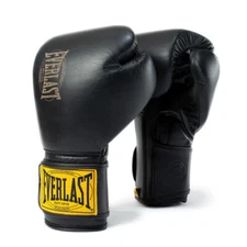 Everlast 1910 Boxing Gloves Advanced Hook & Loop Triple-Layer Foam Black 14oz