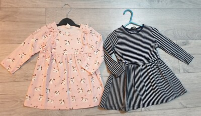Baby Mädchen Kleinkind Langarm Kleid Konvolut. 12-18 Monate & 18-24 Monate