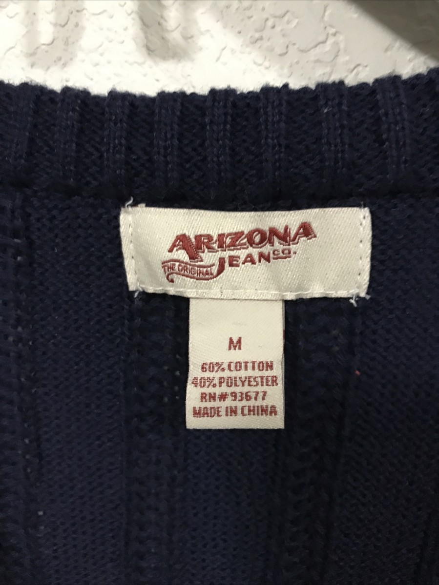 ニット Arizona Jean Company Cable Knit Sweater Size M Green NWT (11-TW
