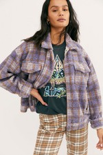 Free People Cozy Trucker Jacket - Size Small - Lavender Faded Dreams