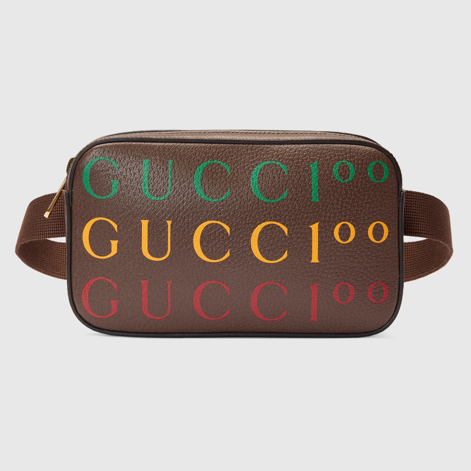 Gucci sac ceinture marron 100ème anniversaire spécial 95cm 26553Go