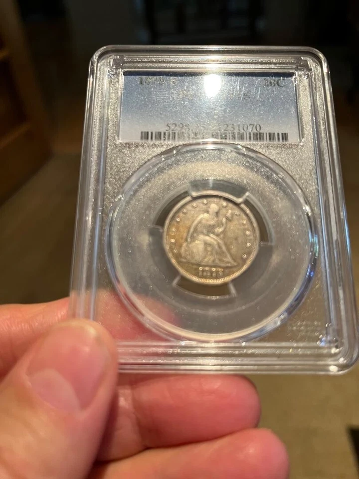 1875-S 20c Twenty Cent Piece San Francisco Type Coin Choice Very Fine NGC VF25 - Image 3 of 4