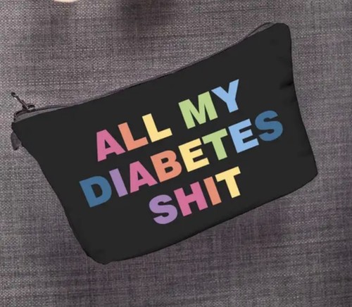 ALL MY DIABETES SHlT Stuff Canvas Pouch Diabetic Storage Organizer Case Travel - Picture 4 of 4