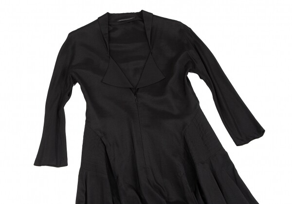 Yohji Yamamoto FEMME Front Zip Rayon Dress Size 1(K-129432