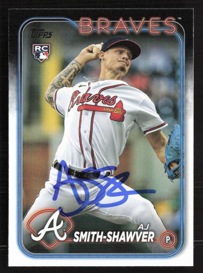 AJ Smith-Shawver Signed Autographed 2024Topps Series 1 #117 