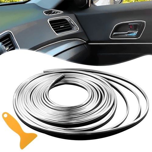 Car Trim Moulding Strip Silver Interior Decorative Line DIY 5M(16.4ft) Universal - Bild 1 von 11