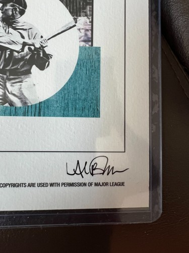 Tyrus Cobb Tigers Black Artist Signature Topps Wall Art (10x14) di Lauren Taylor - Foto 2 di 4