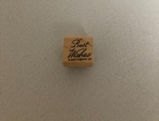 Stampin' Up - Rubber Stamp - "Best Wishes" - Small Size - Dated 2006