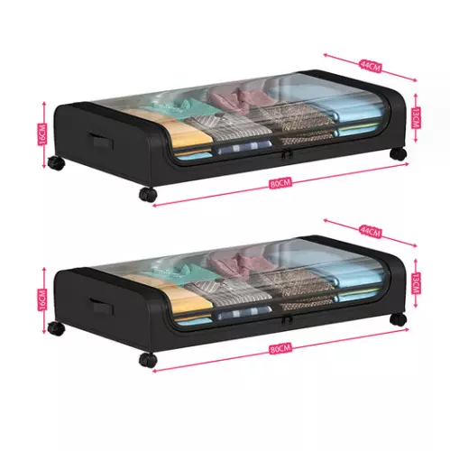 1/2/3/4Pcs Bed Rolling Storage Large Under Bed Contain Shoes Clothing Storage US - Picture 12 of 12