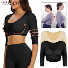 Women Arm Shaper Post Surgery Compression Sleeve Posture Corrector Shapewear New