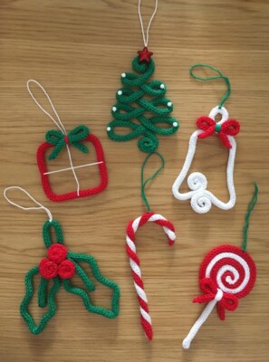 Decorazioni Albero di Natale 12 Pezzi Albero di Natale con Bastoncini di Zucchero Perfetto per Bomboniere Natalizie Decorazioni per La Casa, per Interni Ed Esterni (Rosa Rossa