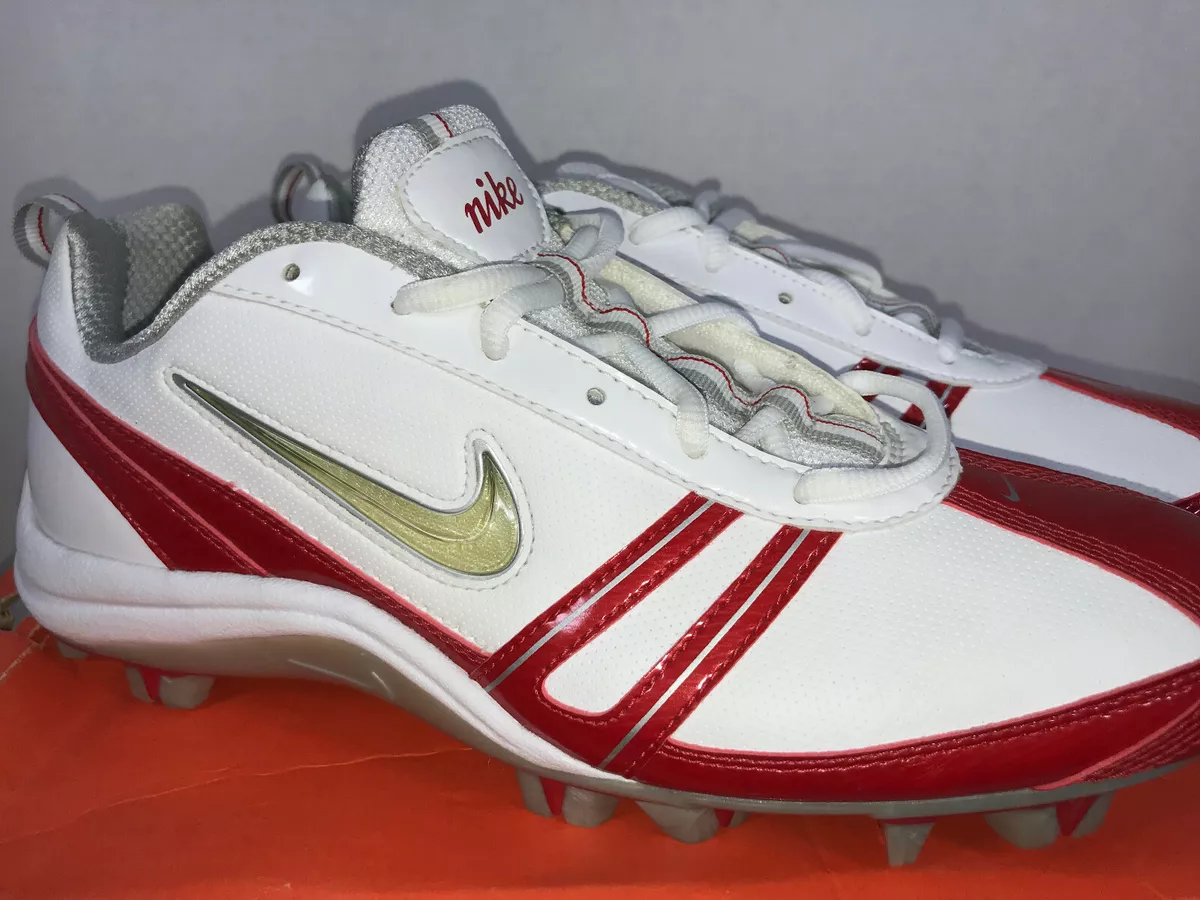 Nike Women s Size 10.5 Speedlax Lacrosse Shoes Cleats Red White New