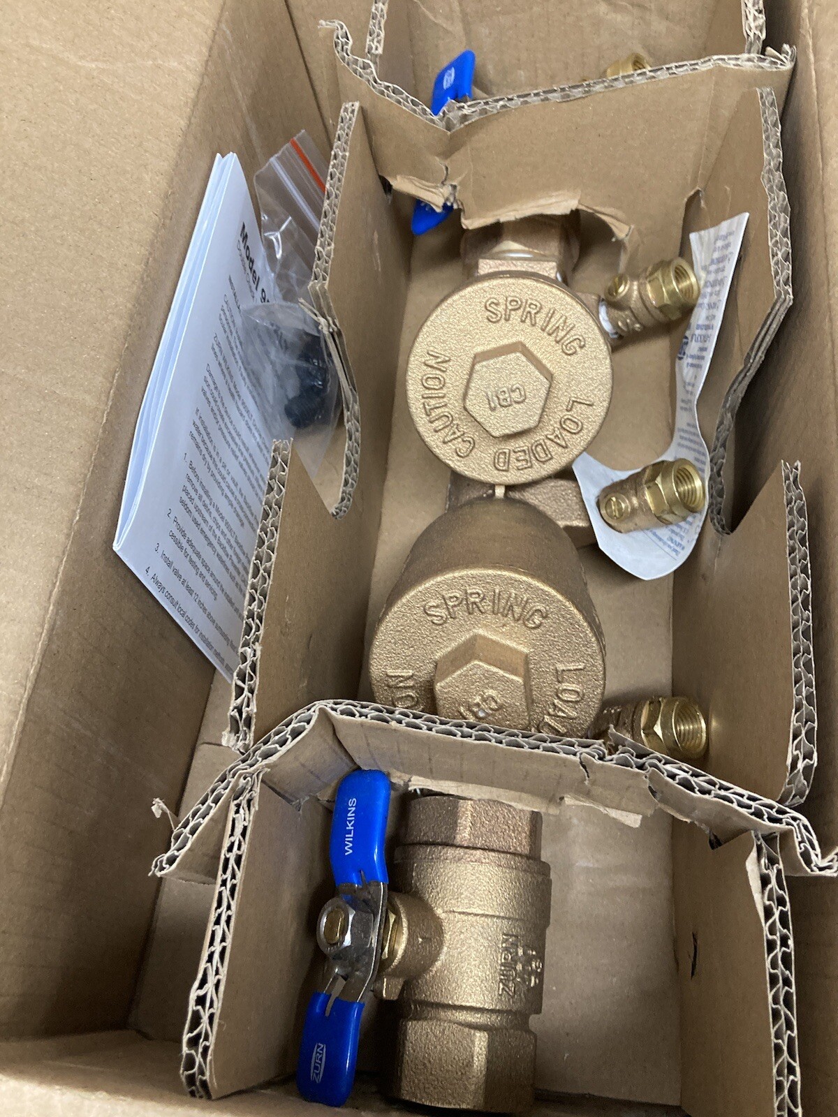 Zurn Wilkins Double Check Valve Assembly 1" 950XLT Backflow Preventer Luce Coffee Roasters