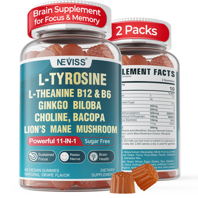 Neviss 11-In-1 Brain Supplement For Memory And Focus L-Tyrosine L-Theanine
