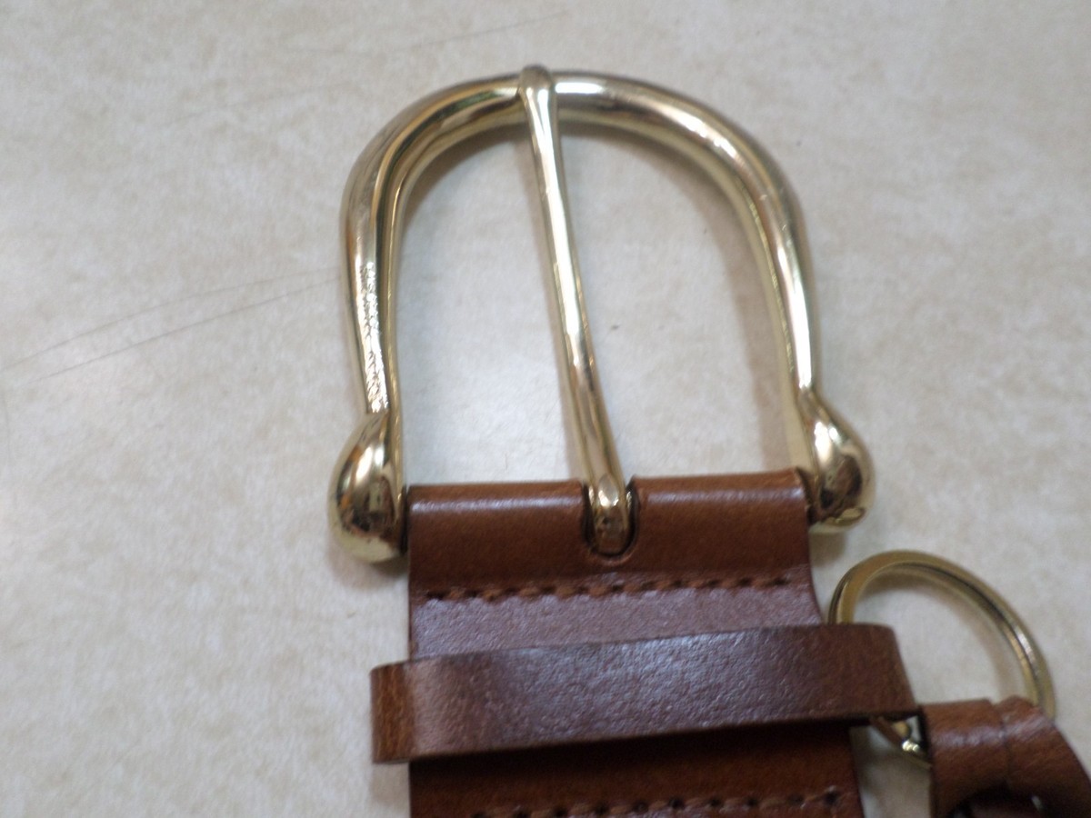 NWT Michael Kors Brown Leather Belt with Gold-Tone Oval Buckle size 2X Michael Kors 38mm Leather Reversible MK Logo Plaque Buckle  main image 4