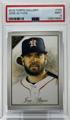 Jose Altuve PSA 9- 2019 Topps Gallery Portrait -Astros Icon, Big Heart