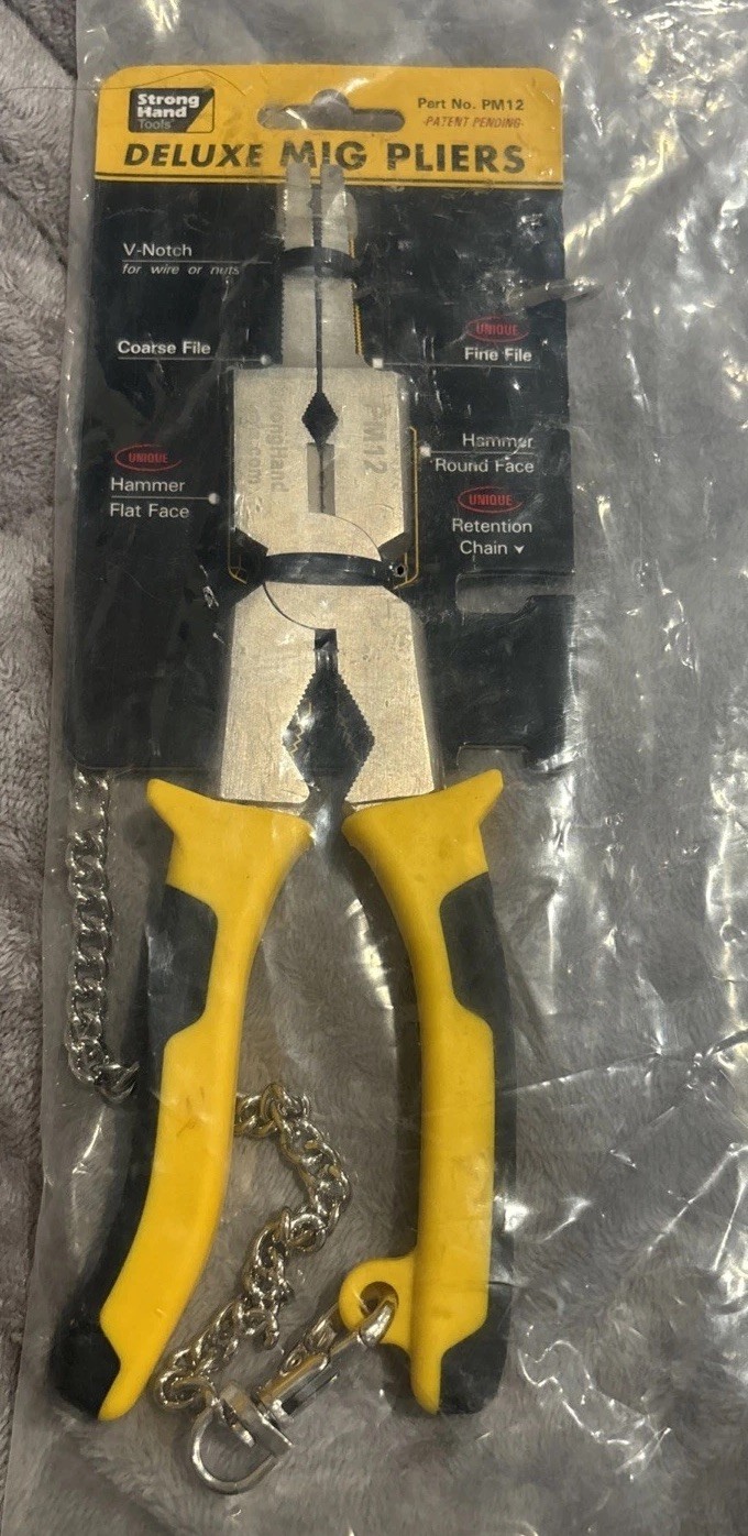 Strong Hand Tools PM12 Deluxe MIG Welding Plier, 8", Rounded & Flat Face Hammer