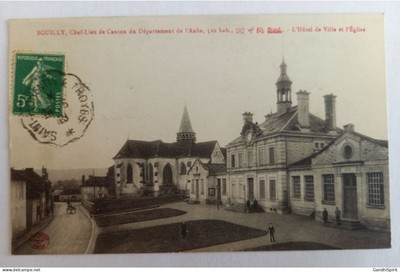 Bouilly - Chef Lieu du Canton de Département de l'Aube - L'Hotel de Ville et l'E