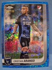 2025 Topps Chrome MLS - Cristian Arango #137 - Blue Speckle - Quakes - 98/150