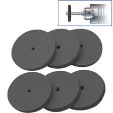 Silicone Polishing Wheels Square Edge Black Medium Jewelry EVE Germany Pack 6