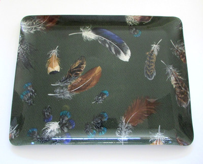 Patrick Pierre Frey Paris Green Ferrieres Feather Serving Tray