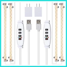Two Strip Growing Lamp 2-Pack for Indoor Plants, 3500K Full Spectrum LED Grow...