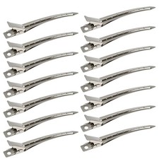 24 Packs Duck Bill Clips 3.5 Inches Rustproof Metal Alligator Curl Clips W/