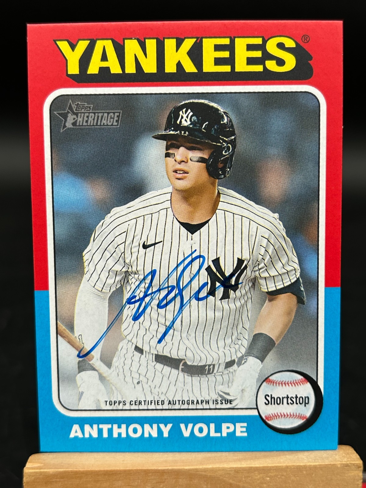 2024 Topps Heritage Anthony Volpe Real One Autograph Auto #ROA-AV Yankees