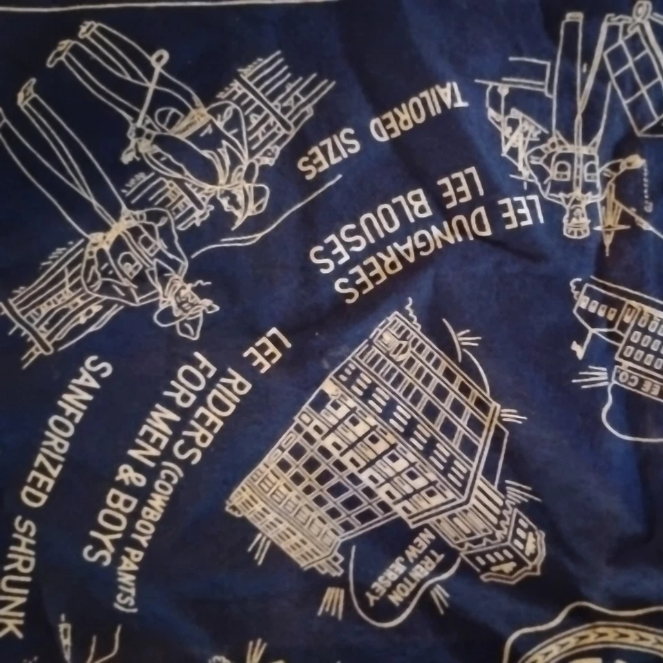 Pañuelo publicitario Lee Union Made vintage raro años 50 Foto 4 de 4